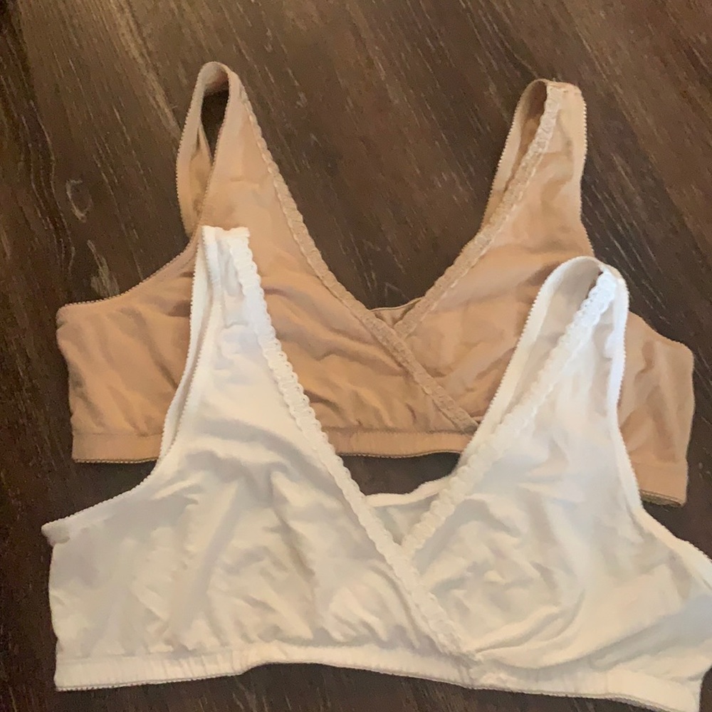 (2) Motherhood Maternity Pullover Nursing Bras XL